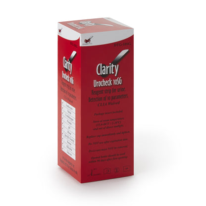 Clarity® Urocheck 10SG Urine Reagent Strips, General Chemistry tests