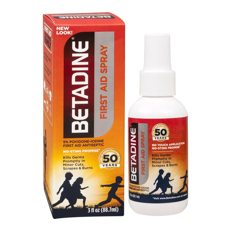 Purdue Pharma 67618016003 Betadine Povidone-Iodine Antiseptic, 88.7 mL spray bottle