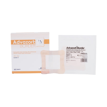 Mediusa CR4191 Advazorb Border Silicone Face and Border, 4 x 4 Inch