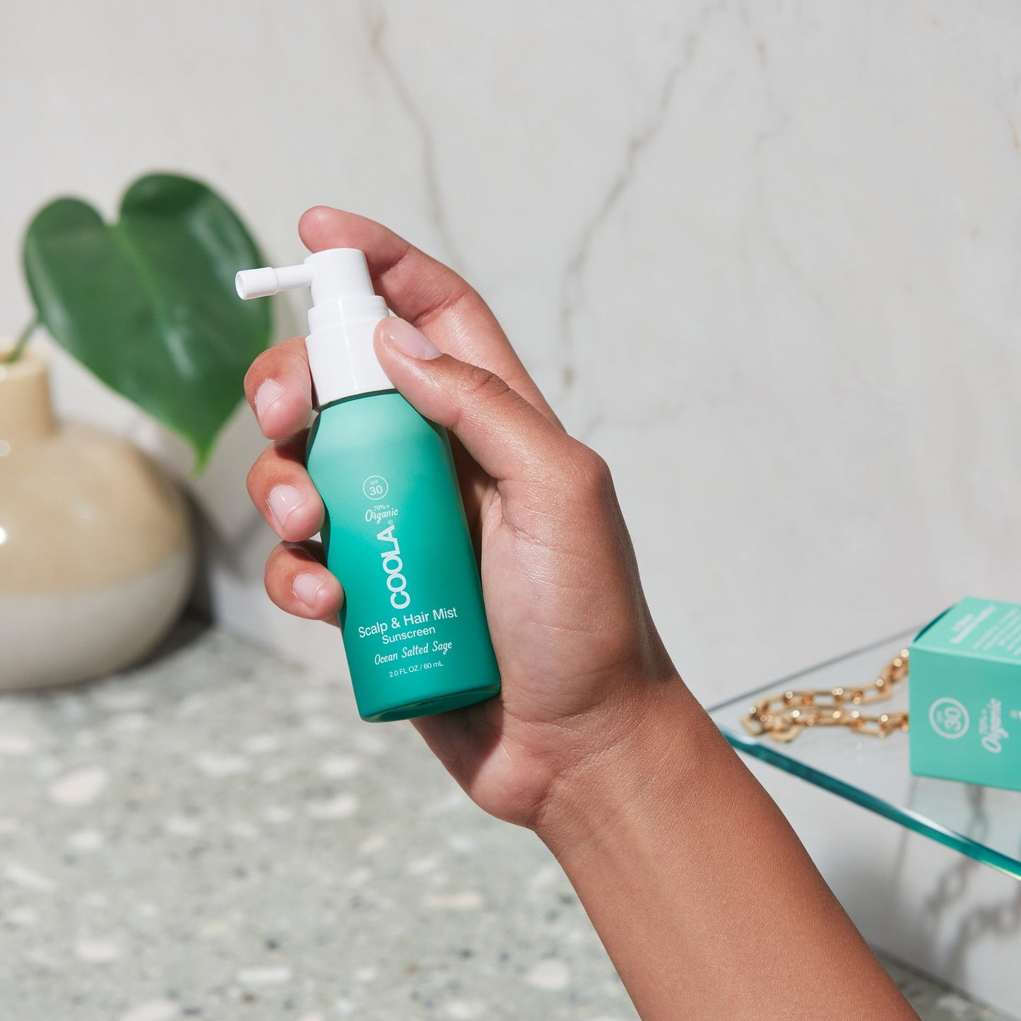 Scalp and Hair Sunscreen COOLA® SPF 30 Liquid 2 oz. Pump Bottle