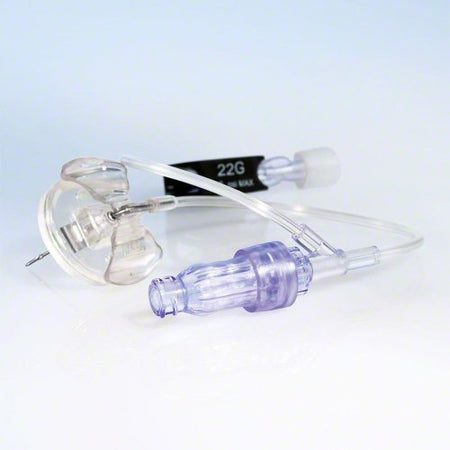 Huber Needle Infusion Set Surecan™ Safety II 22 Gauge 1 Inch 8 Inch Tubing Needleless Y-Site Injection Port