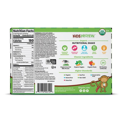 Orgain® Kids® Protein Organic Nutritional Shake, Chocolate, 8.25-ounce carton