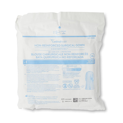 Cardinal Health™ Nonreinforced Surgical Gown, 3-Layer Microfiber, Extra Large
