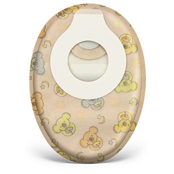 ConvaTec 411640 Little Ones Two-Piece Closed End Teddy Bear Design Ostomy Pouch