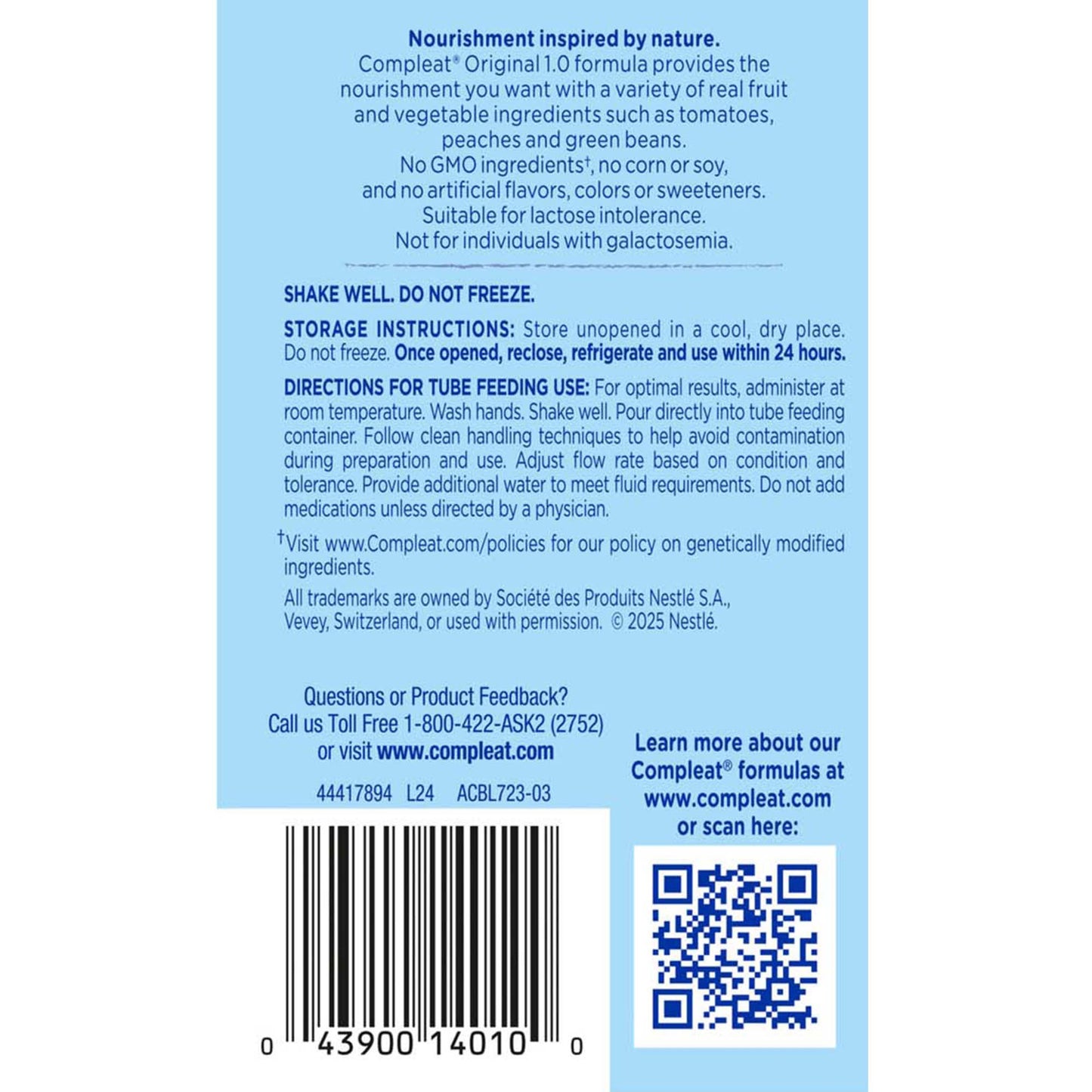 Compleat® 1.0 Original Nutritionally Complete Tube Feeding Formula, 8.45-oz.
