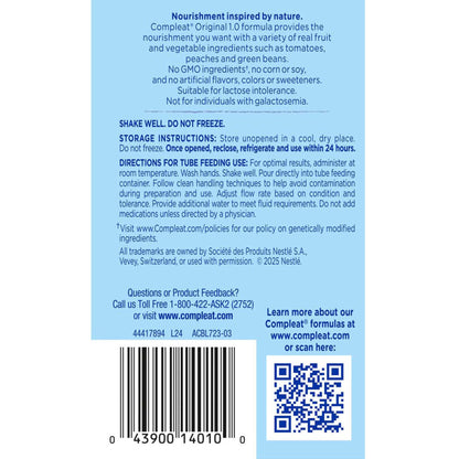 Compleat® 1.0 Original Nutritionally Complete Tube Feeding Formula, 8.45-oz.
