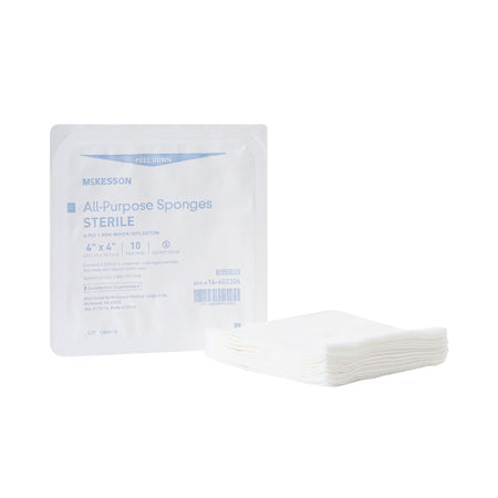 McKesson 16-602326 Sterile Nonwoven Sponge, 4 x 4 Inch, 4-Ply