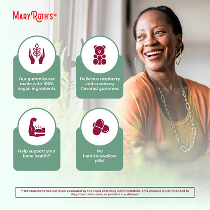 Multivitamin Supplement Mary Ruth's® Organic Women's Vitamin A / C / D / E 450 mcg - 20 mg - 6 mcg - 7 mg Strength Gummie 60 Per Bottle Strawberry Flavor