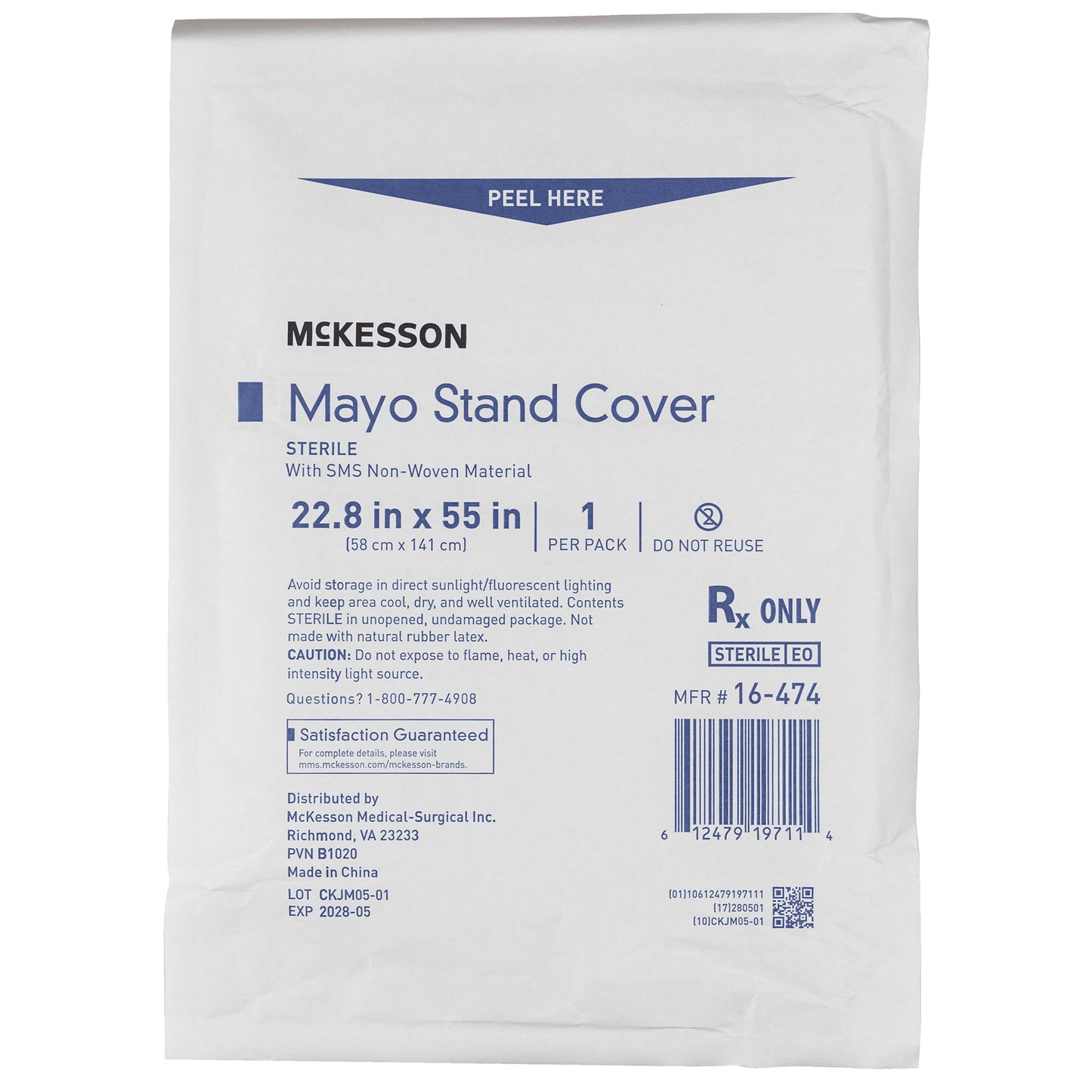 McKesson Mayo Stand Cover, 22-4/5 x 55 Inch by McKesson Brand product image - view 2