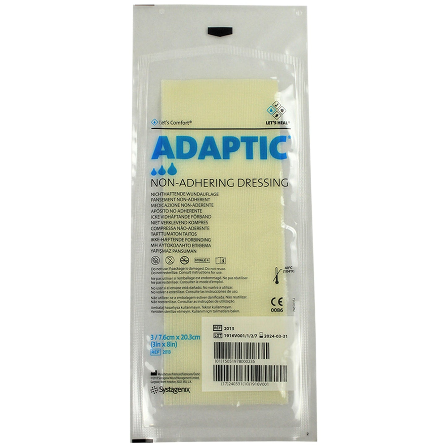 3M™ Adaptic™ Oil Emulsion Impregnated Dressing, 3 x 8 Inch