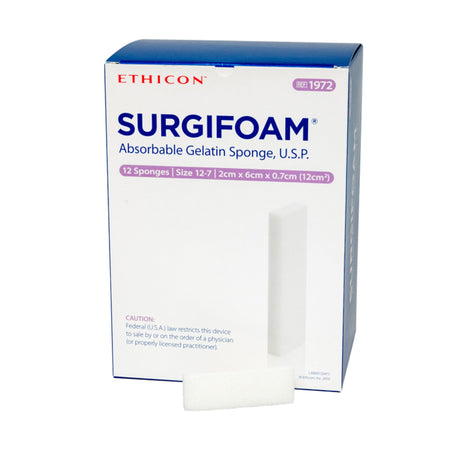 Ethicon Surgifoam Absorbable Gelatin Sponge Surgifoam 2 X 6 cm X 7mm, Sterile | Ethicon 1972 by J & J Healthcare Systems.