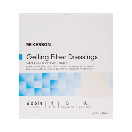 McKesson 87600 Gelling Fiber Wound Dressing, 6 x 6 Inch
