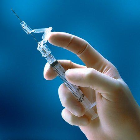 BD 305927 SafetyGlide 1 mL Syringe with Hypodermic Needle, 27 Gauge