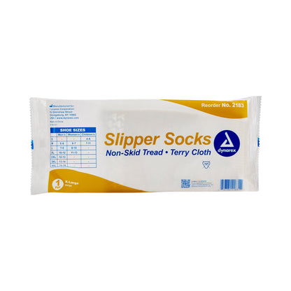 Non-Skid Soft Sole Slipper Socks, X-Large 48 pairs/Case by Dynarex product image - view 2