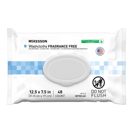 McKesson WPWU48 Fragrance Free Washcloths, 48 ct.