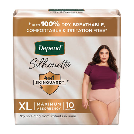 Kimberly-Clark 55425 Depend Silhouette Maximum Absorbency Underwear, Extra Large