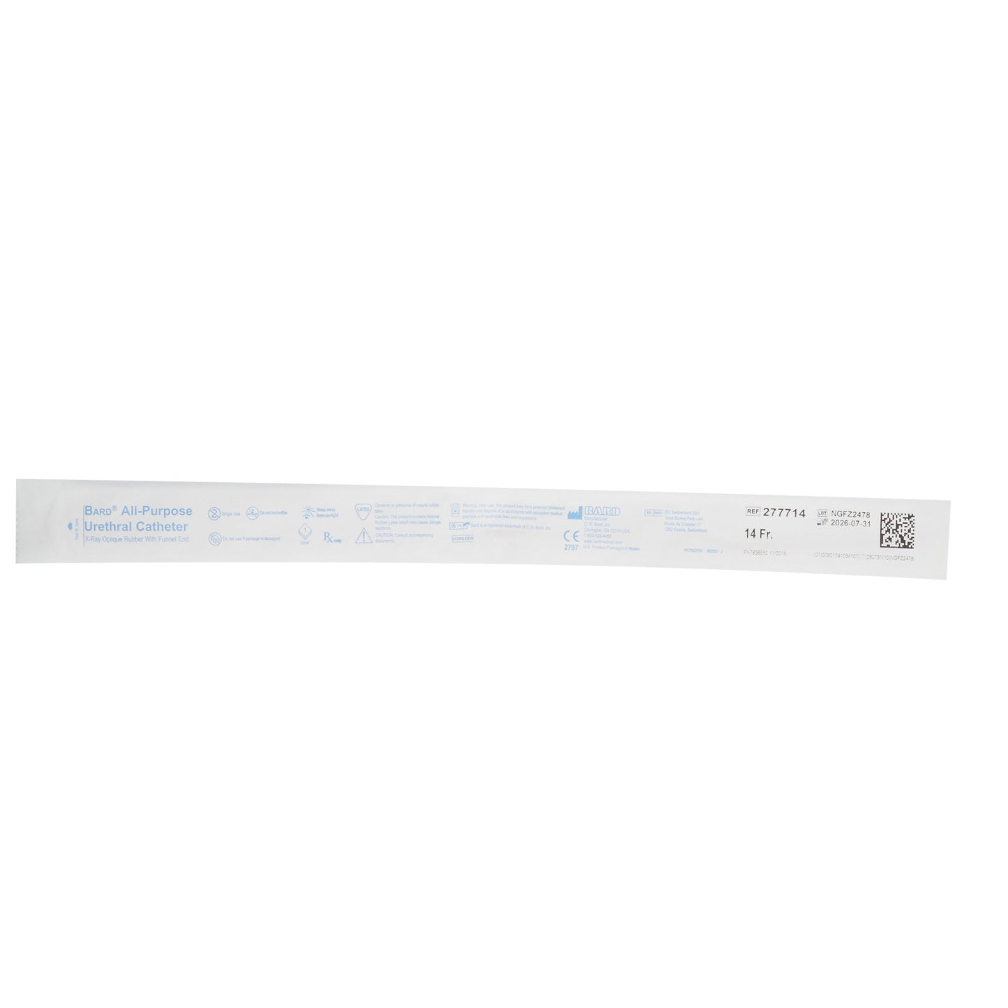 Bard® Intermittent Urethral Catheter, 14 Fr., Straight Tip