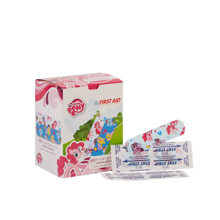 Dukal 10848 American White Cross Stat Strip My Little Pony Kid Design Adhesive Strip