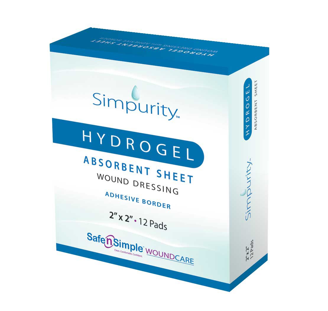 Hydrogel Wound Dressing HydroGel Sheet 2 X 2 Inch Sterile