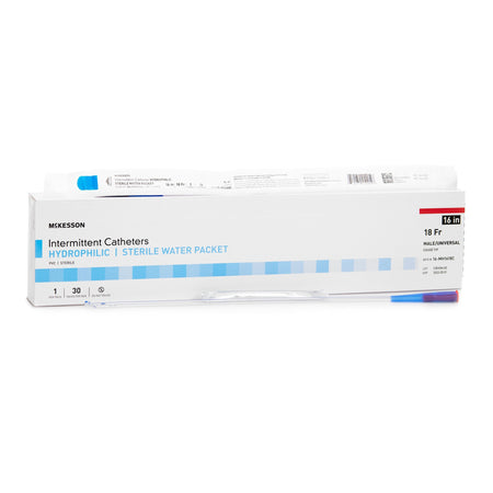 McKesson 16-MH1618C Urethral Catheter, 18 Fr., 16 Inch, Coude Tip