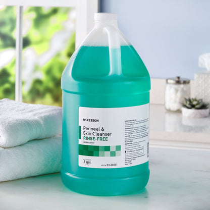 McKesson Rinse-Free Perineal Wash, Herbal Scent, 1 gal.