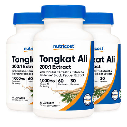 Dietary Supplement nutricost® Tongkat 1,000 mg Strength Capsule 60 Per Bottle