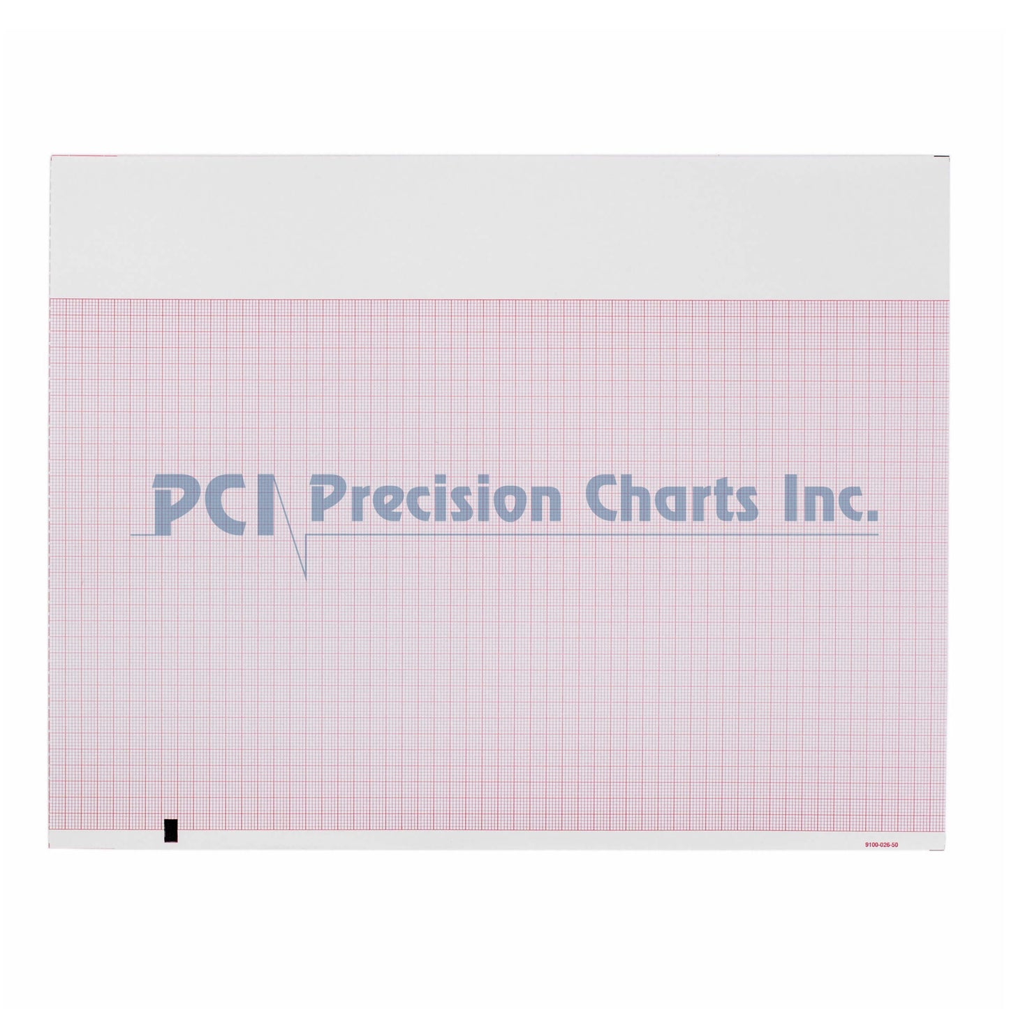Burdick Diagnostic Recording Paper, Thermal Paper, Z-Fold, Red Grid, 8½" x 11", 12/Case, 910002601