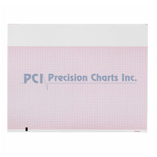 Burdick Diagnostic Recording Paper, Thermal Paper, Z-Fold, Red Grid, 8½