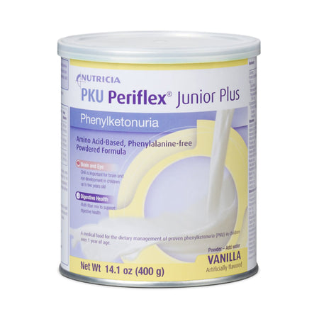 Nutricia North America 1006607 PKU Periflex Junior Plus Amino Acid-Based, Phenylalanine-Free Formula, Vanilla
