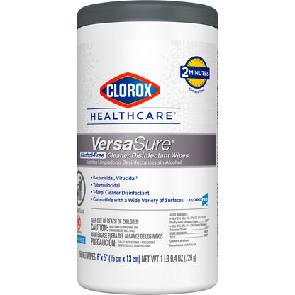 Clorox Healthcare® VersaSure® Cleaner Disinfectant Wipes, Canister