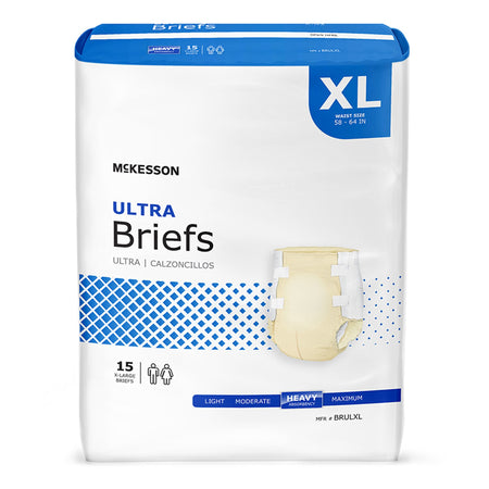 McKesson BRULXL Ultra Heavy Absorbency Incontinence Brief, Extra Large