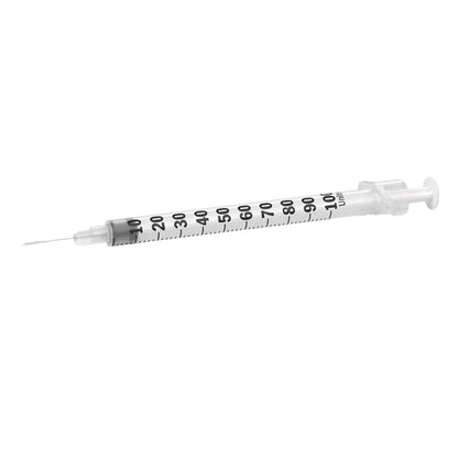 Standard Insulin Syringe with Needle Ultra-Fine™ 1 mL 1/2 Inch 30 Gauge NonSafety Regular Wall