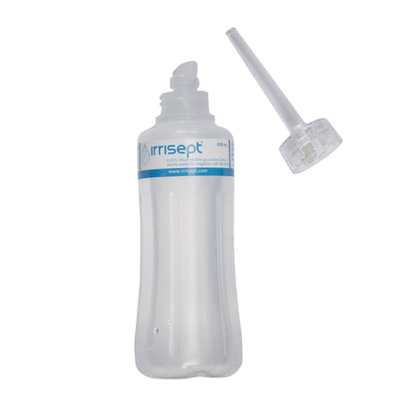 Antimicrobial Wound Lavage Irrisept 450 mL Instill / Spikeable Application Bottle OR Sterile Antimicrobial by Irramax.