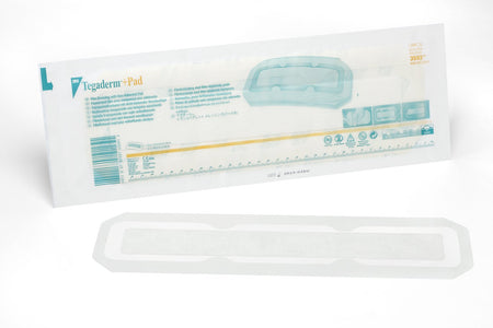 Solventum 3593 3M Tegaderm Transparent Film Dressing with Pad, 3-1/2 x 13-3/4 Inch