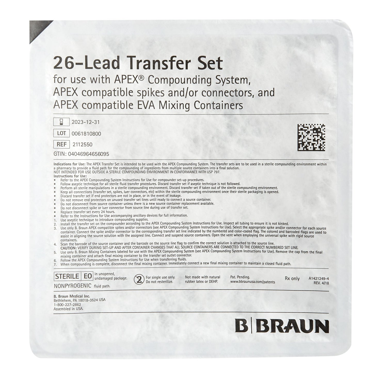 B. Braun APEX® Transfer Set