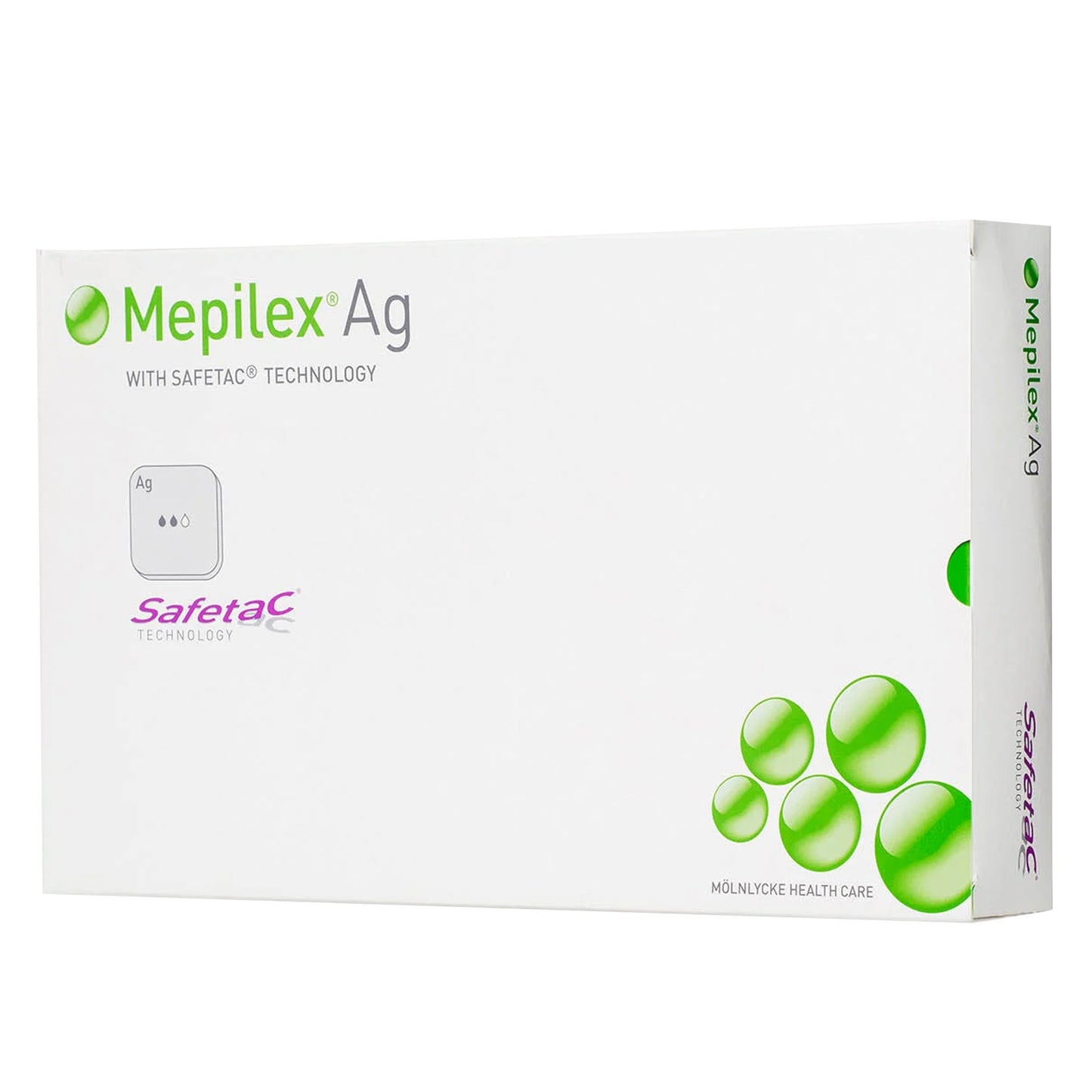 Mepilex® Ag Foam Dressing with Silver, 4 x 4 Inch