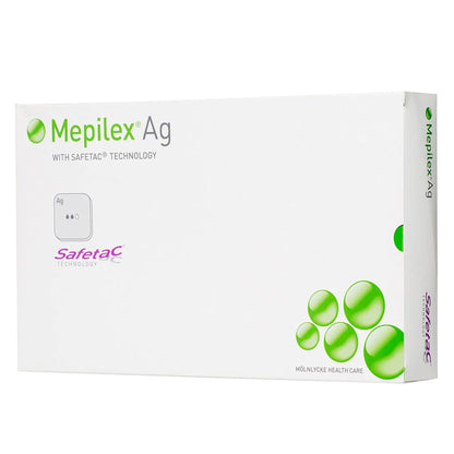 Mepilex® Ag Foam Dressing with Silver, 4 x 4 Inch
