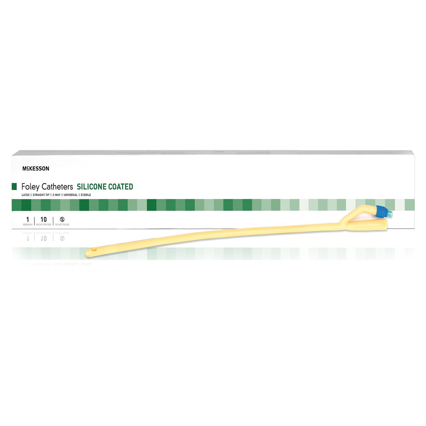 McKesson Silicone Coated Latex Foley Catheter, Straight Tip, 30cc, 16 Fr.