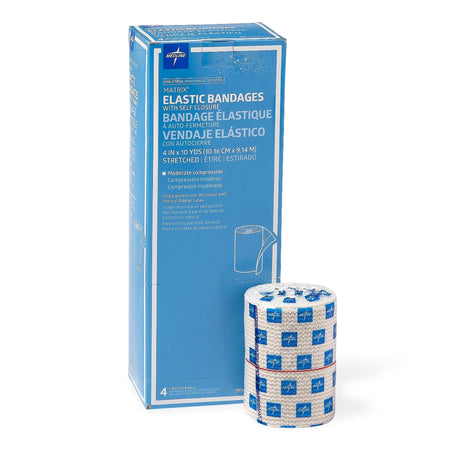 Medline MDS087104LF Compression Bandage, 4 Inch x 10 Yard, 7 to 11 Yard Length, Tan