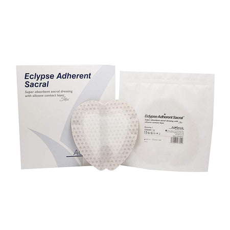 Mediusa CR3986 Eclypse Adherent Sacral Super Absorbent Dressing, 8-1/2 x 9 Inch, Tan