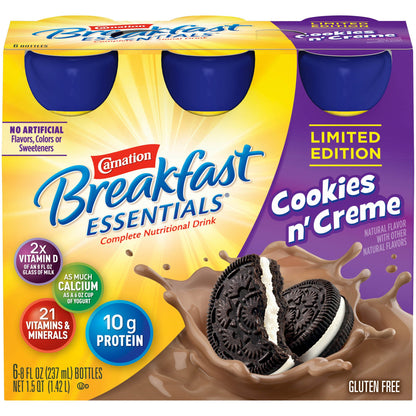 Carnation Breakfast Essentials® Cookies N Crème Nutritional Drink, 8-oz. bottle
