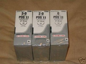 Ethicon Z969H PDS II Polydioxanone Absorbable Suture with Needle, Reverse Cutting Monofilament
