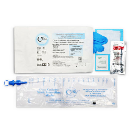 ConvaTec CS10 Cure Catheter Intermittent Catheter Kit, 10 Fr.