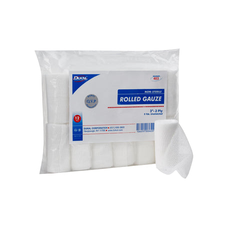 Dukal 403 Conforming Bandage, 3 Inch x 5 Yard, 2-Ply