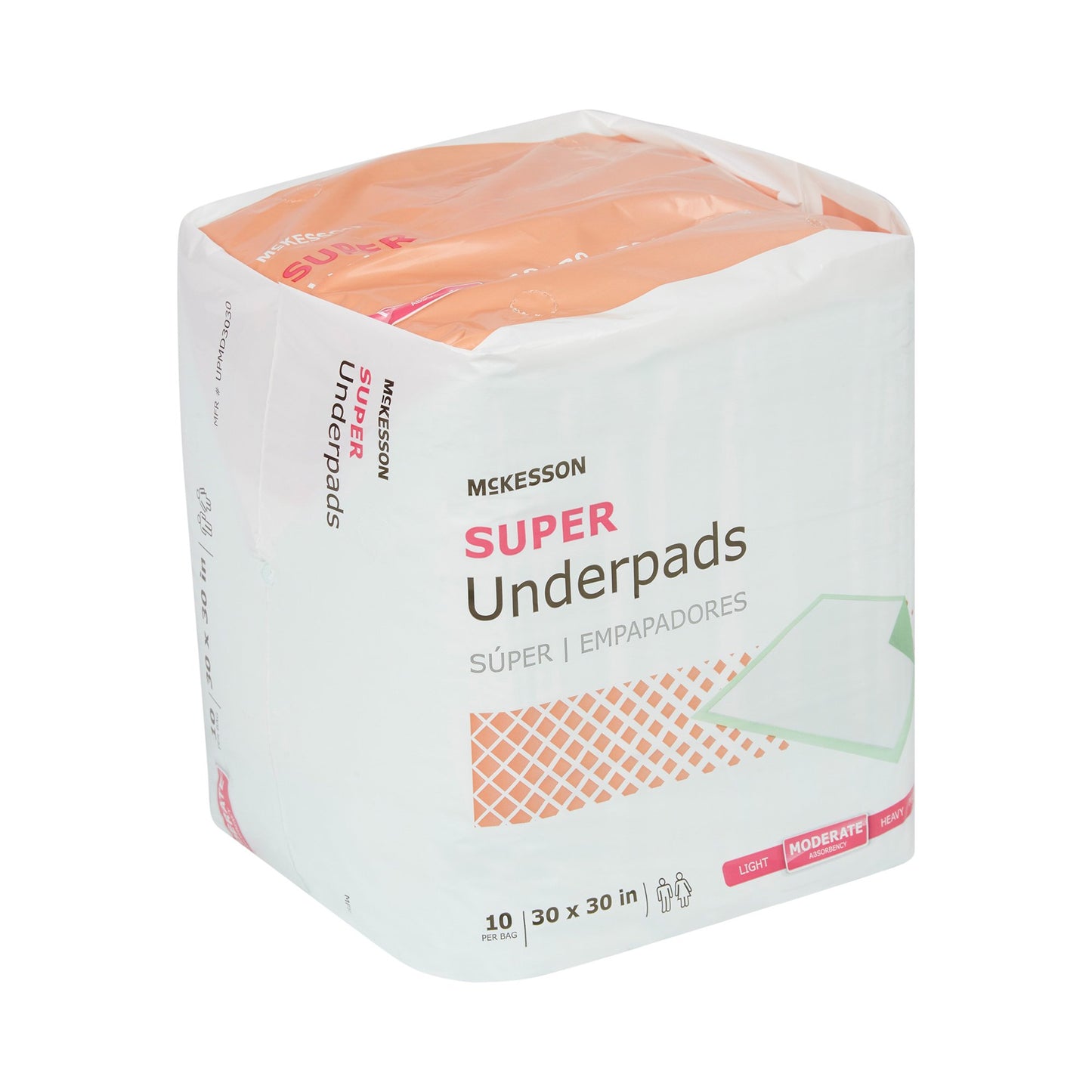 McKesson Super Moderate Absorbency Underpad, 30 x 30 Inch - 150 ct.