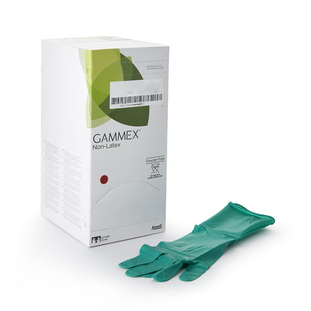 Ansell 8517 Gammex Non-Latex Polyisoprene Surgical Glove, Size 8.5, Green