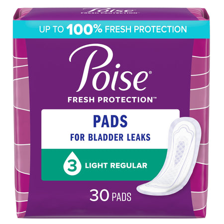 Kimberly-Clark 51668 Poise Bladder Control Pads, Light Absorbency, Regular Length