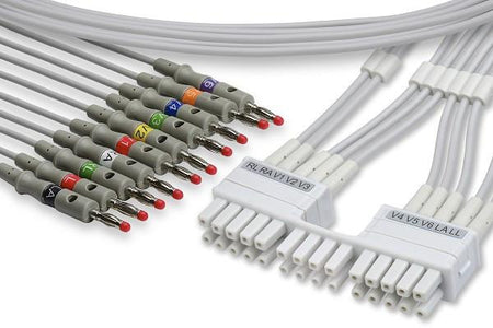 Cables and Sensors 9293-041-50 Burdick Compatible, Patient Cable Lead Set, 10-Leads