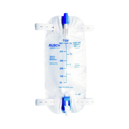 Teleflex 453919 Easy Tap Urinary Leg Bag with Tubing, 500mL
