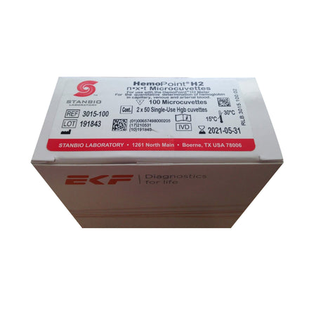 Stanbio Laboratory 3015-100 HemoPoint H2 nxt Hematology Reagent Microcuvette, Hb and Hematocrit tests